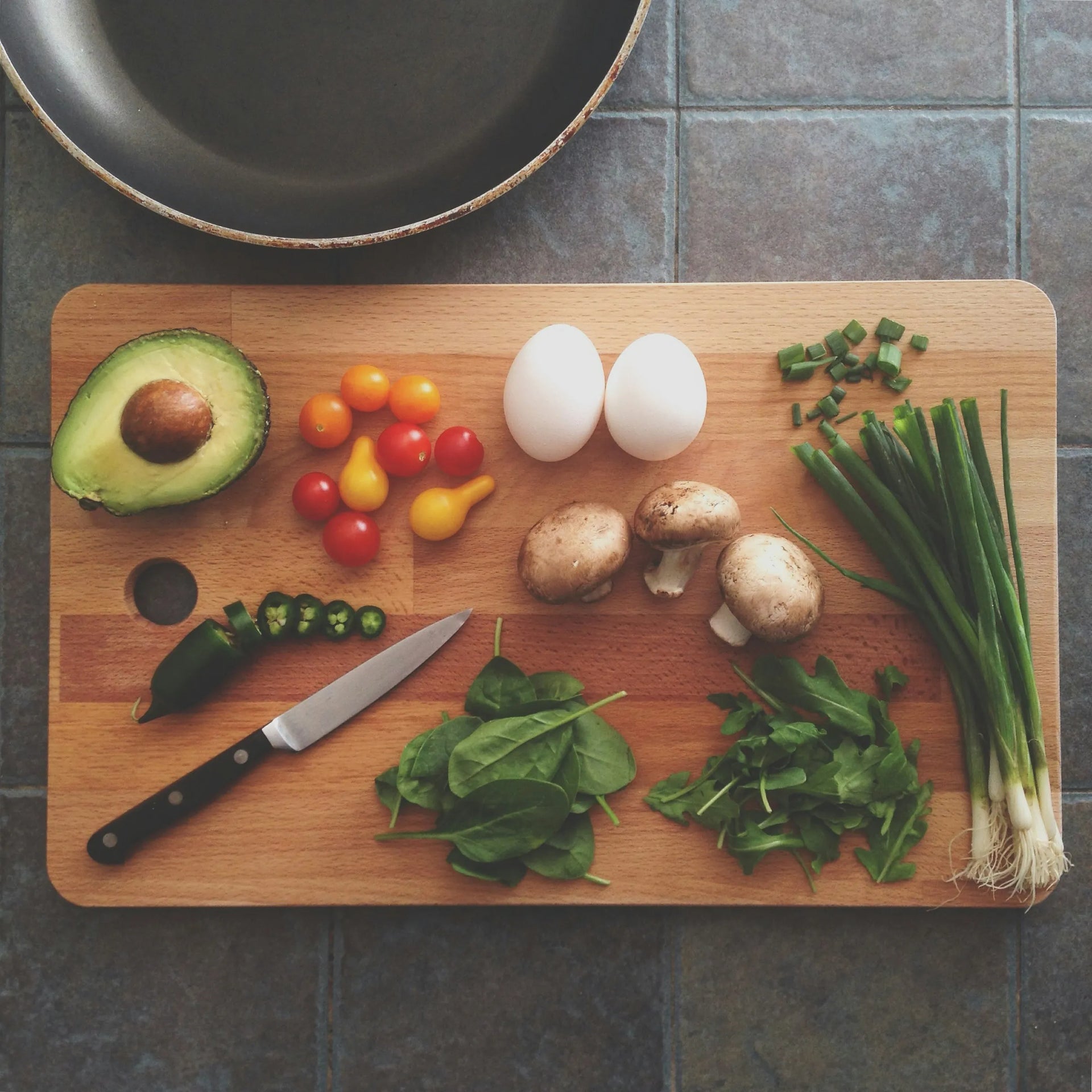 A table was set with healthy, green treats