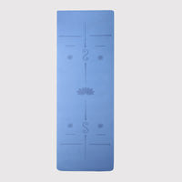 Lotus on a Blue & Dark yoga mat