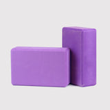 Purple Yoga Block PURE, high-density foam, skin-friendly and eco-friendly, designed for yoga stability and support. Suitable for yoga poses and balance improvement.